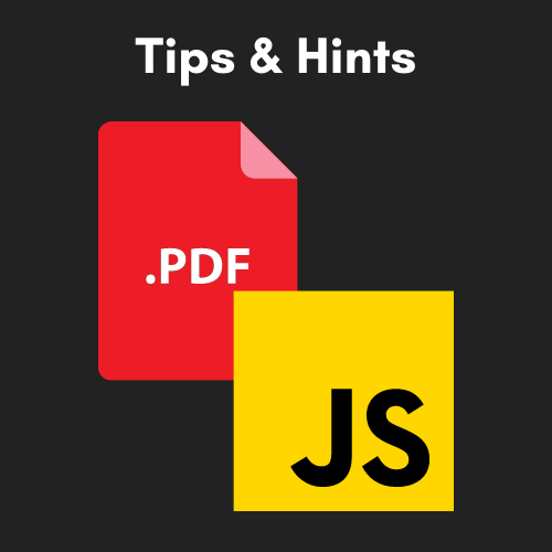 JavaScript tips and hints